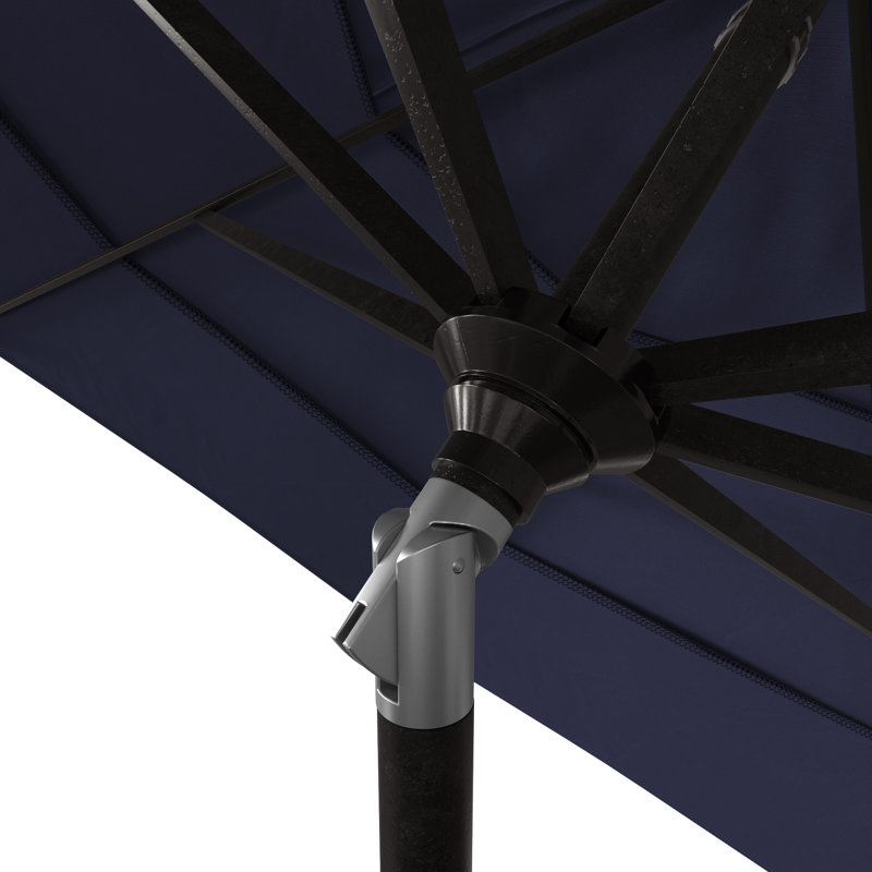 Parasol de marché 132 po Baye, Bleu marine-oléfine