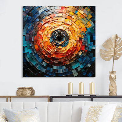 Colorful Vinyl Record Vinyl Mosaic III - Vinyl Records Framed Canvas Print