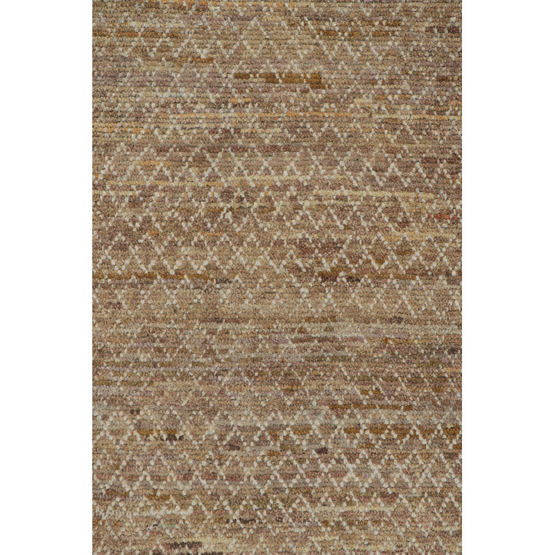 Rug & Kilim’S Contemporary Rug With Beige-Brown And White Geometric Patterns, Rectangle 6' x 9'