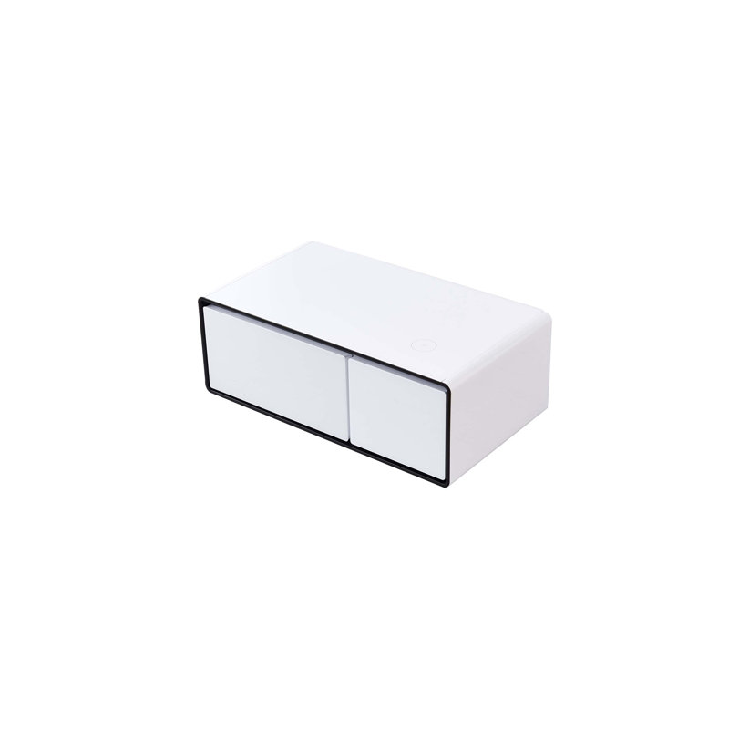 Smart Table Fridge, Multifunctional Coffee Table with Cooler and Frozen, White