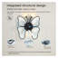 Ventilateur de plafond 19,7 pouces avec design moderne et papillon avec lumières et télécommande