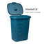  Panier à linge mince 50 L, panier à linge, couvercle, plastique, L 17,65 po x l 13,75 po x H 21 po-75514934
