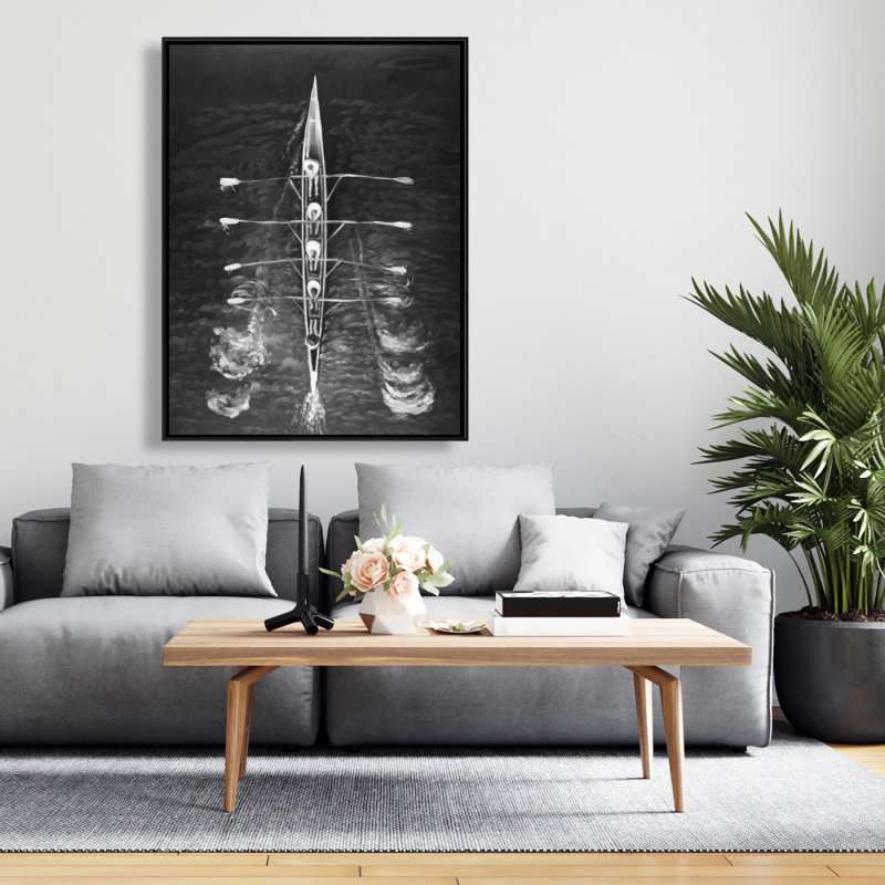 Rowing Boat Print On Canvas