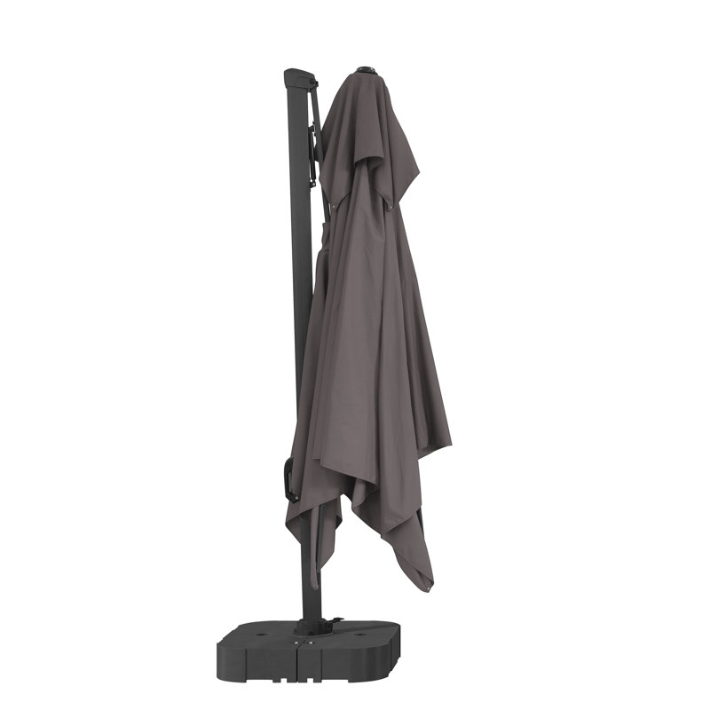 Parasol en porte-à-faux Angelia, Gris foncé