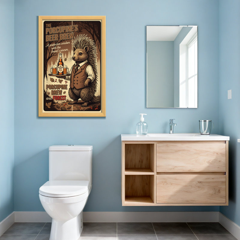 Aliments et boissons Porcupine, H 18 po x l 12 po, Toile tendue, Ne s’applique pas