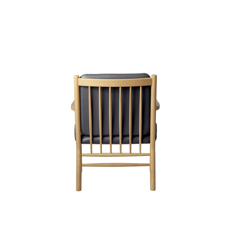 J147 Leather Armchair, Black