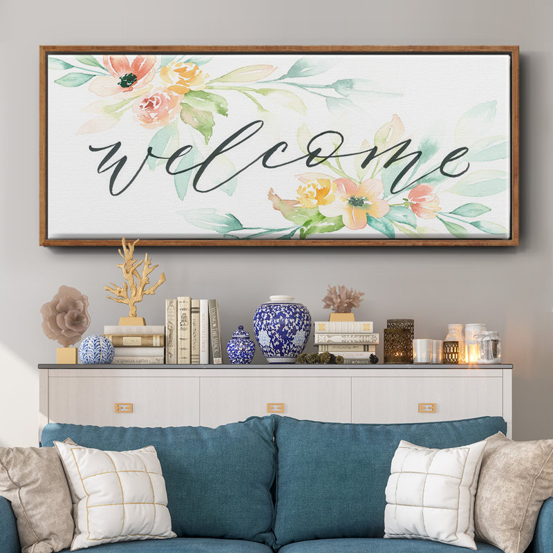 Welcome- Framed Canvas