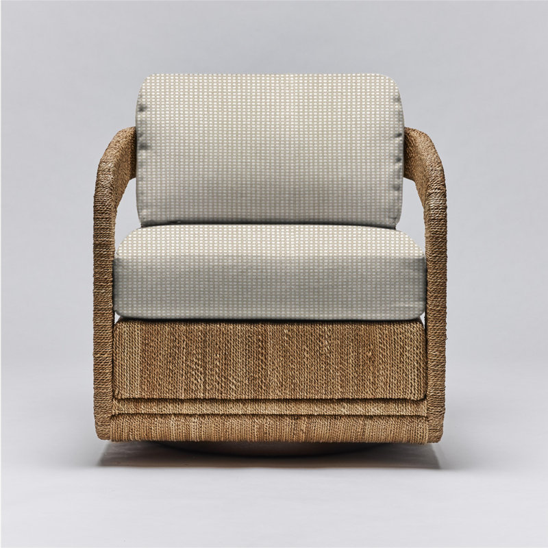 Harbour Swivel Armchair, Natural Cream Weave, Seagrass