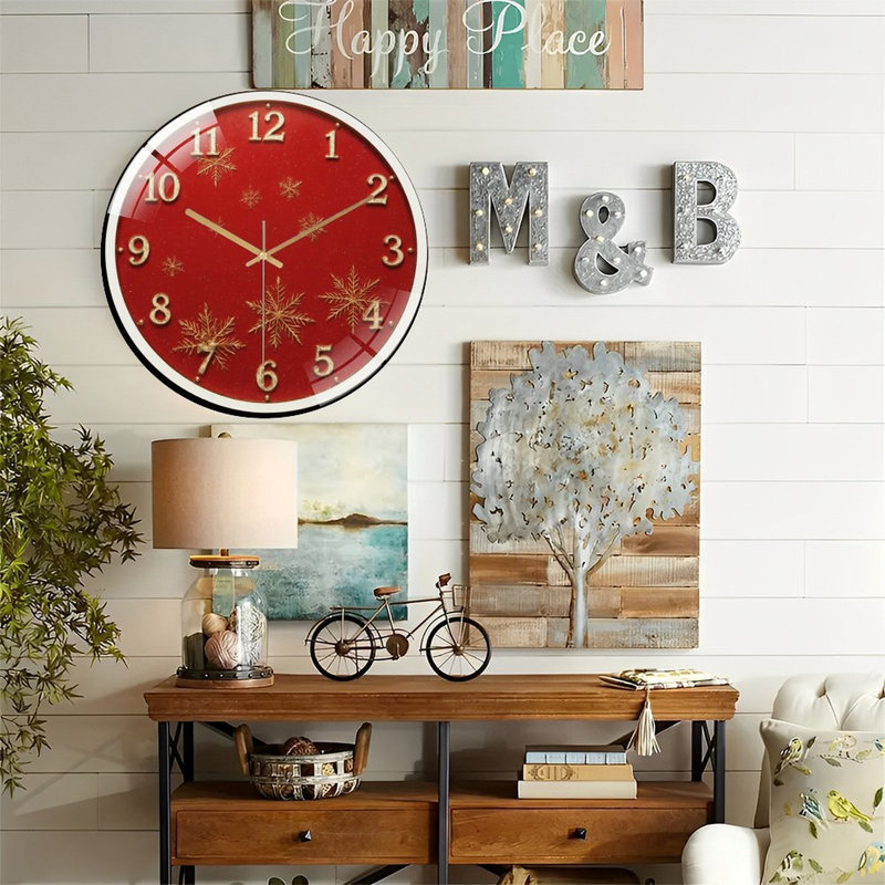 Horloge murale moderne en verre 12 po