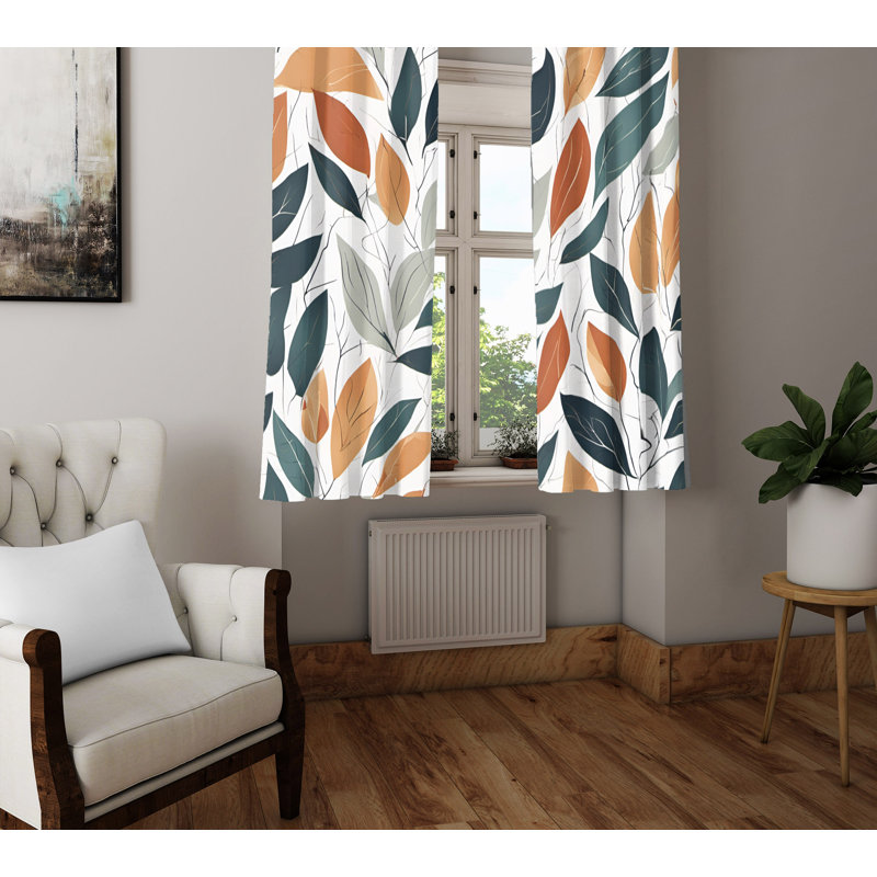 Semi Sheer Curtain Pair, 40" W x 52" L