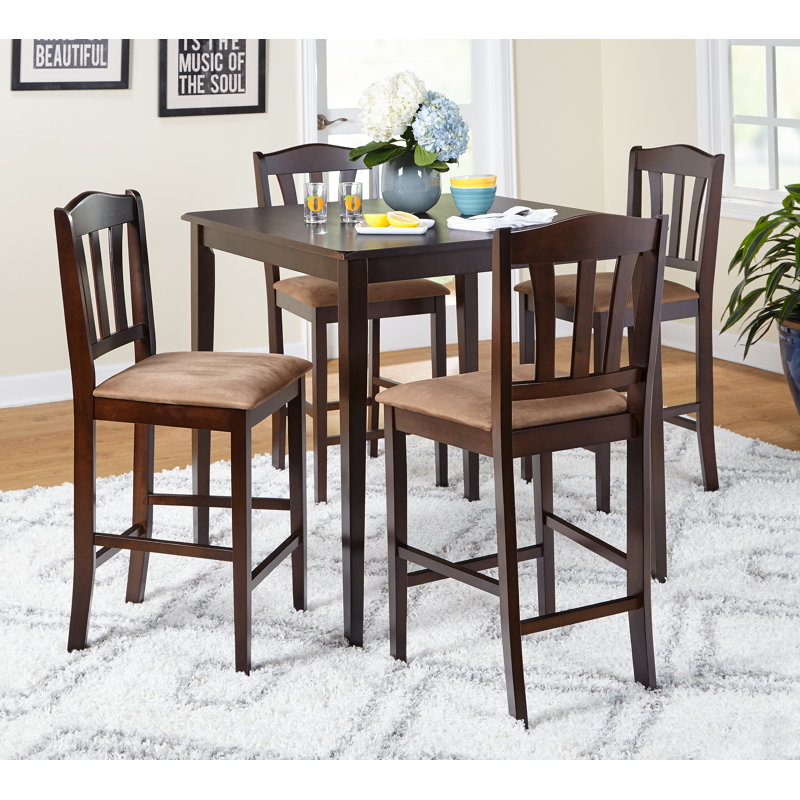 4 - Person Four Leg Dining Set, Espresso
