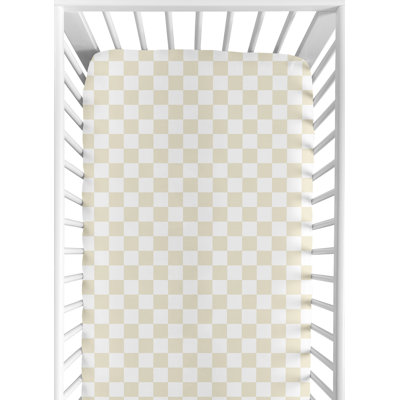Gingham Checkered Plaid Fitted Crib Sheet by Sweet Jojo Designs