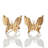 Gold Butterfly Napkin Ring Set of 4 with textured wings Design for Elegant Dining Table Decor