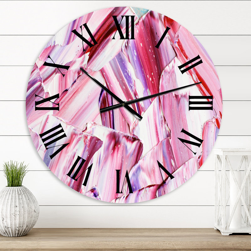 Huile sur toile texturée, composition IV - horloge murale moderne, Surdimensionné