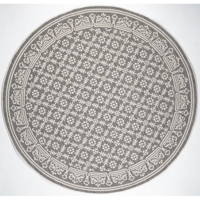 Tapis d'intérieur / extérieur Varner, Rond 6 pi 7 po