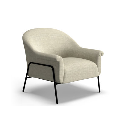 Accent Chair W/Black Metal Legs