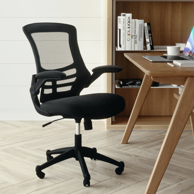 Jayetta Mid-Back Mesh Swivel Ergonomic Office Chair with Flip-Up Arms by Flash Furniture