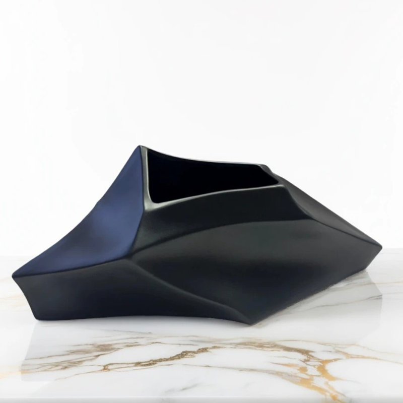 Geo Flat Handmade Ceramic Vase