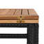 Table de bar 5 pièces à hauteur de bar en bois d'acacia et quatre tabourets avec coussins, table de salle à manger en osier de rotin PE, plateau de table pliable, ensemble bistro pour repas