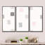 «Grey and Pink Pastel Geometrics», ensemble de 3 reproductions sur toile flottantes-587591876-587591879