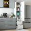 Armoire à monter, unité de rangement supérieure empilable avec tablettes mobiles flexibles et diviseurs multiples, mobilier polyvalent pour le salon, la salle à manger et l'organisation intérieure