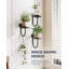 Ensemble de 3 pots de fleurs suspendus muraux noirs pour la maison