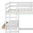 Loft Bed with Built-in Desk with Two Drawers, and Storage Shelves and Drawers-122508749-102409167