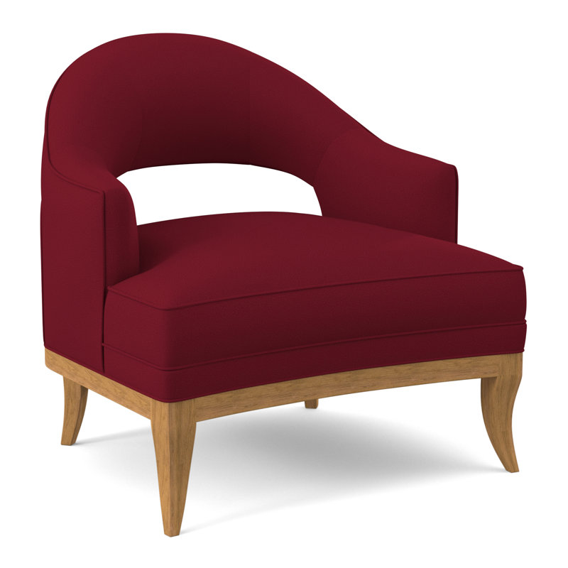 Fauteuil Mariposa, Ambre, Mélange de polyester rouge à lèvres Margaret