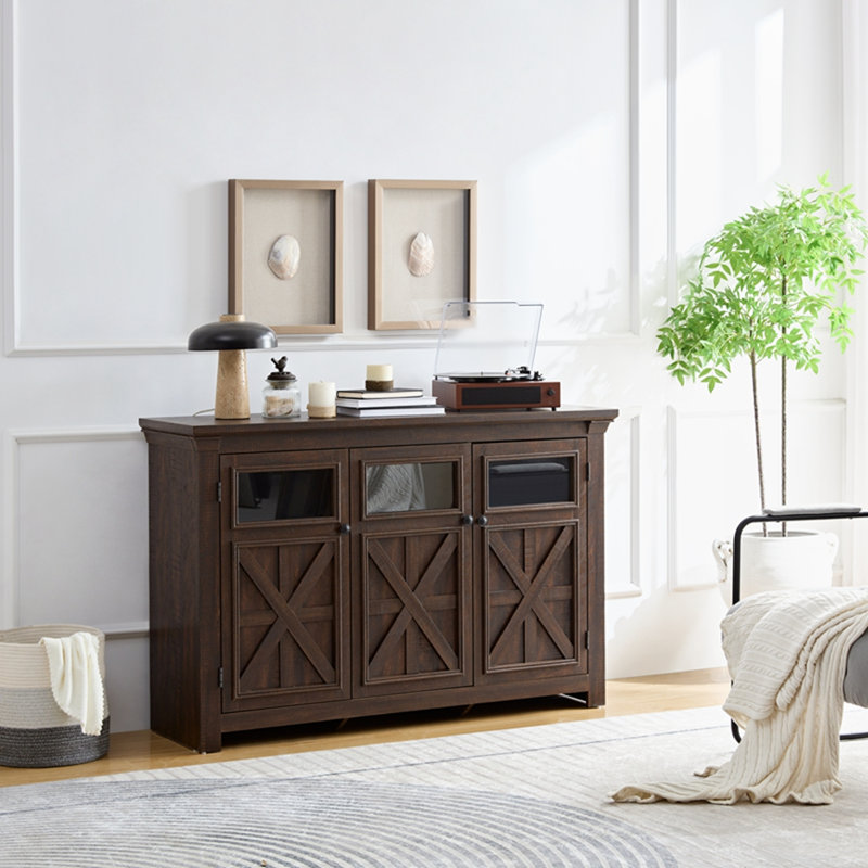 Meshayla 53 " L Bar Cabinet, Espresso