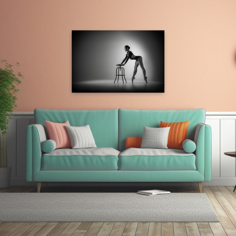 «Elegant Ballet Pose», impression d'art dramatique classique et classique, H 32 po x l 48 po