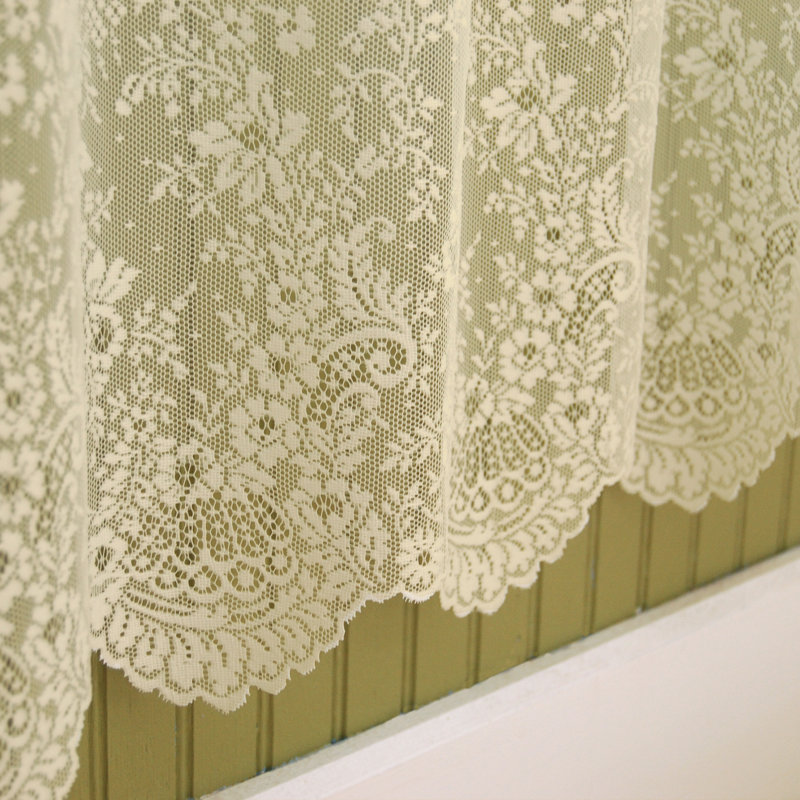 Victor Sheer Curtain Single Panel, 60" W x 63" L, Ecru