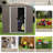 6Ft X 5Ft Outdoor Metal Storage Shed Gray With Window