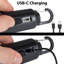Lampe de camping rechargeable Festive Living, ampoule conique à DEL blanc chaud, port de charge USB-C, globe incassable sur mousqueton, 3 niveaux de luminosité-126132612