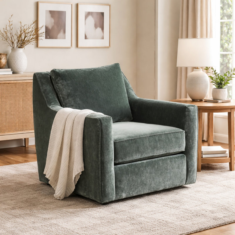 Fauteuil coulissant pivotant en pin Luxe