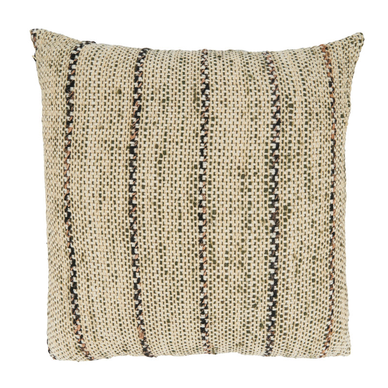 Housse et insert de coussin en coton Hugh, Polyester/ Bourre en polyester
