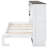Twin Size Murphy Bed with LED Light and Desk, Foldable Wall Bed Cabinet for Small Spaces-859513033