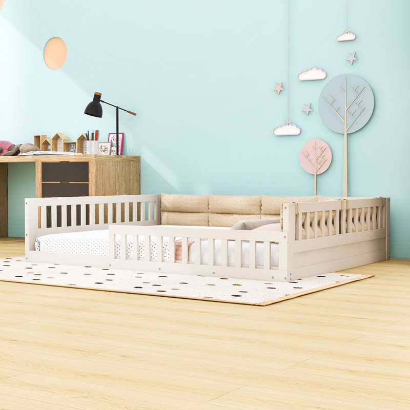Tarena Upholstered Platform Bed, Beige