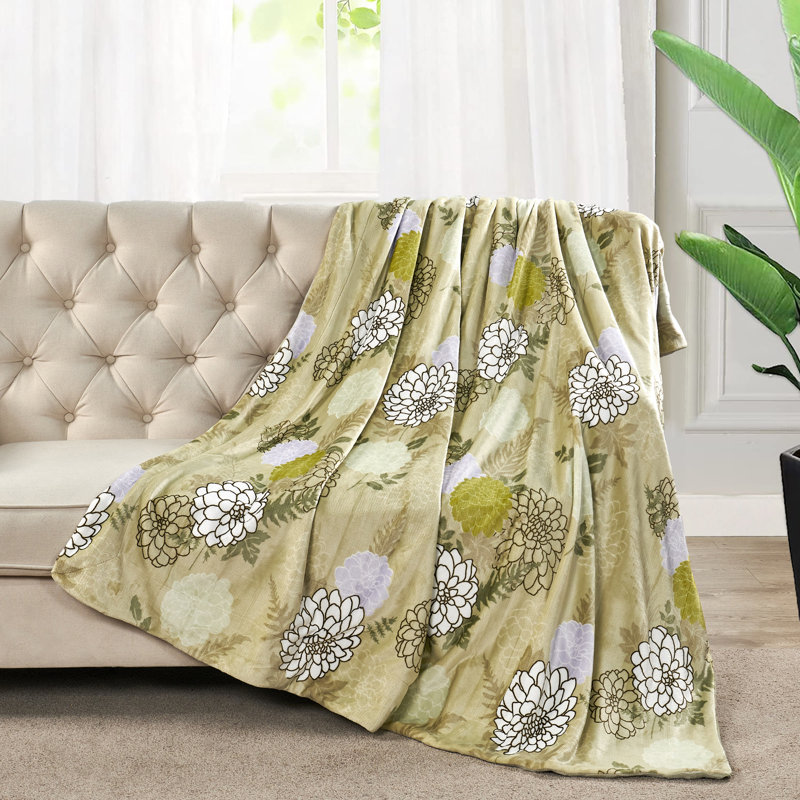 Couverture florale en molleton