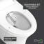Toilette bidet allongée ANZZI ENVO Juno Smart 1,28 GPF en blanc avec télécommande, siège chauffant, chasse d'eau automatique et filtre à eau