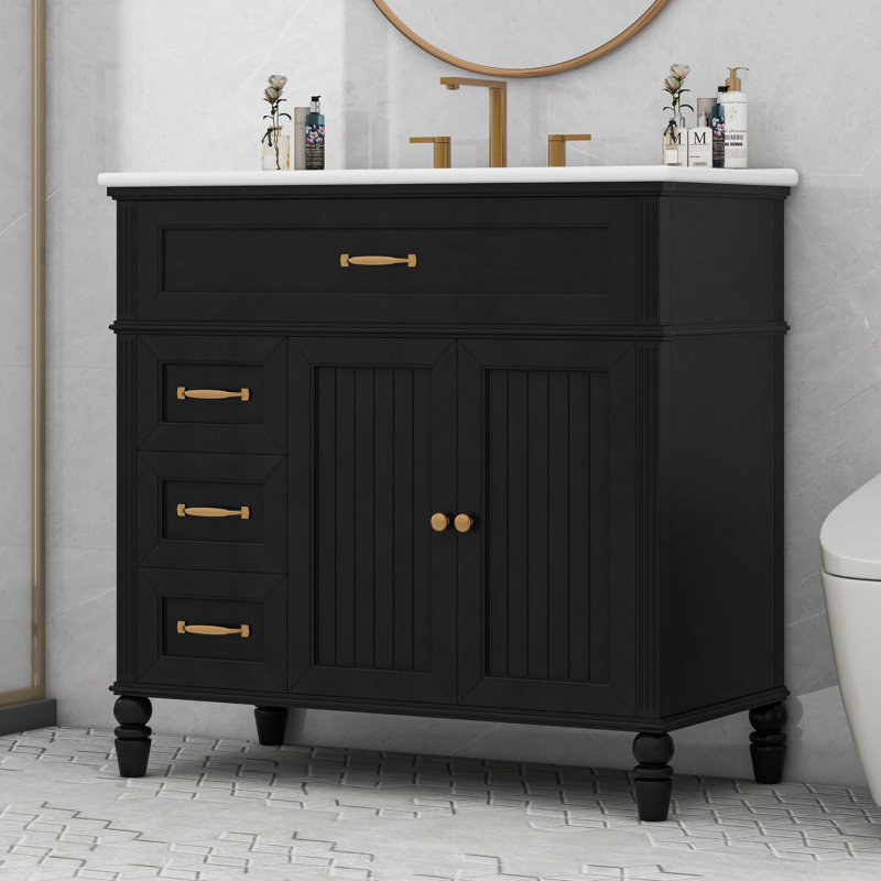 36" Bathroom Vanity With Sink, Drawers