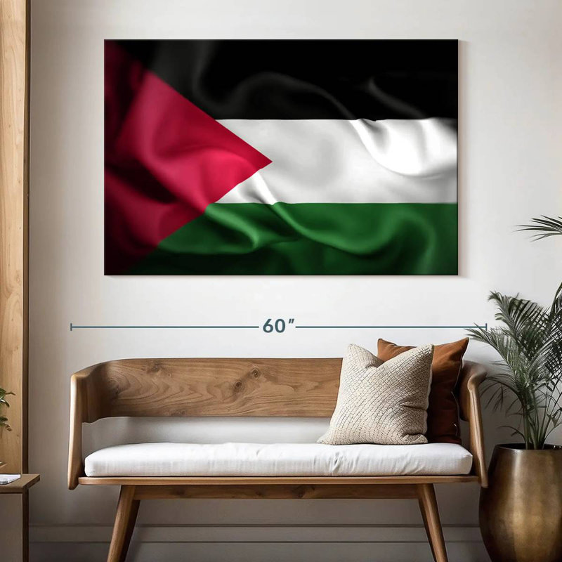 Borges Palestine Flag Close-Up, 34" H x 51" W