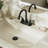 Pull Down Sprayer Matte Black Bathroom Faucet,4 Inch Centerset 2 Handle Pull Out Bathroom Sink Faucet With 360 Swivel Spout