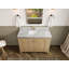 Teck 48 po Atlanta X P 22 po Meuble-lavabo simple en D gris délavé avec comptoir en quartz ou en marbre