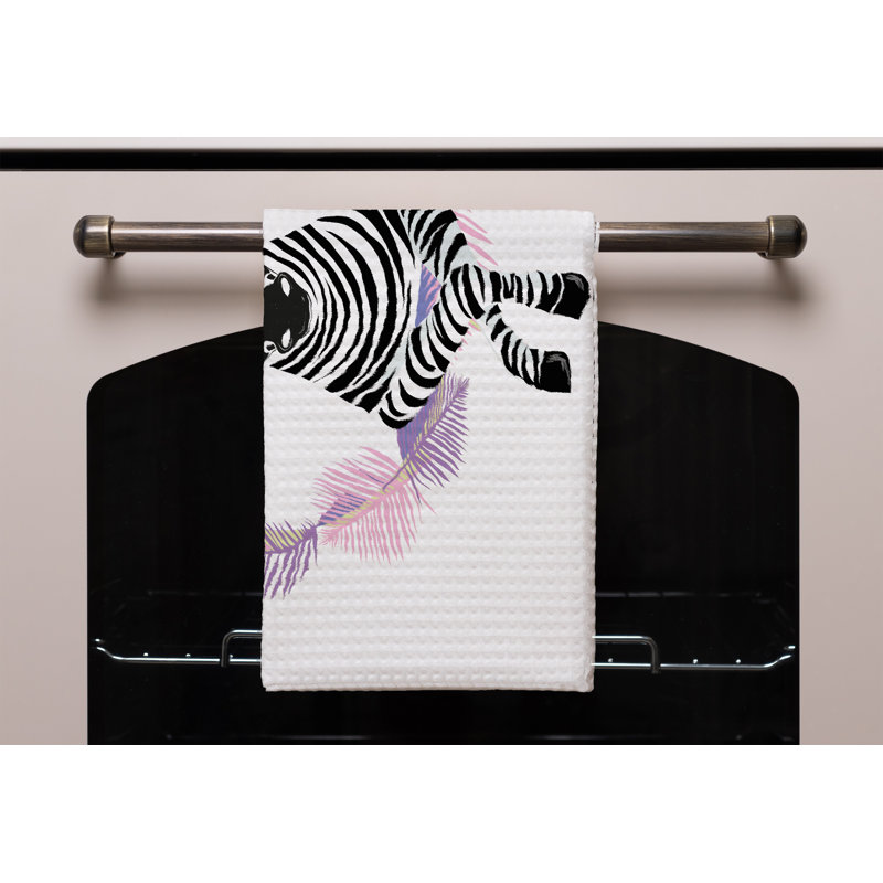 Cotton Floral Waffle Kitchen Towel