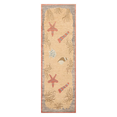 Sherie One-of-a-Kind 3'1" X 8'11" Wool Area Rug Beige