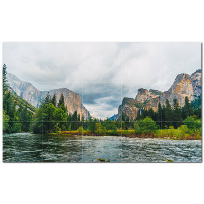River Photo 6'' x 6'' Satin Ceramic Decorative Mural