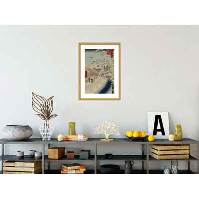 Atagoshita and Yabu Lane No. 112 from One Hundred Famous Views of Edo by Utagawa Hiroshige -Framed Giclee Print