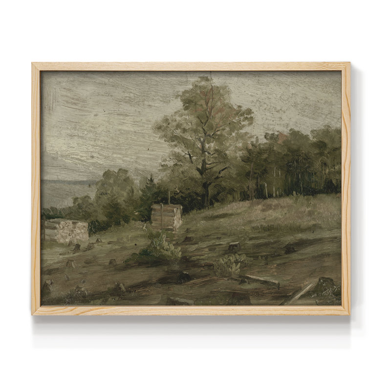 Paysages rétro - DCXCI - Reproduction encadrée - Restickable, Naturel, H 11 po x l 14 po