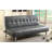Perz Twin 70" Wide Faux Leather Tufted Back Convertible Sofa-23843736