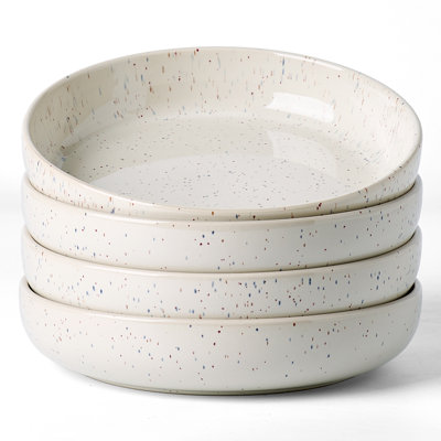 8.5" W Striped Round Pasta Bowls